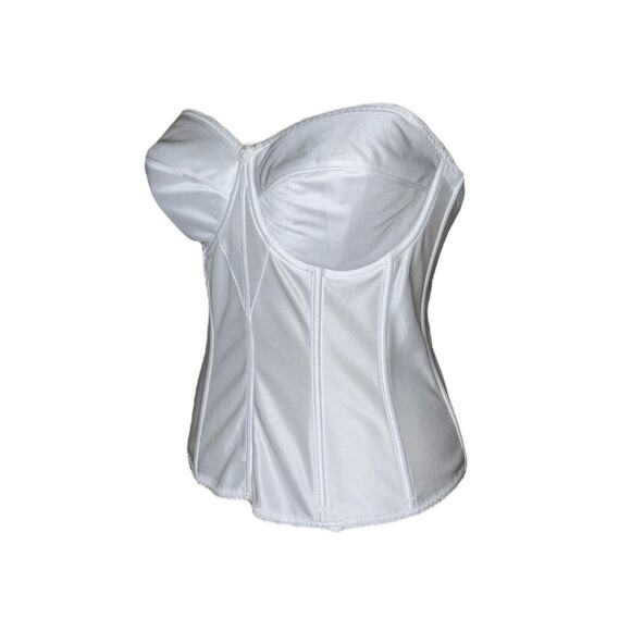 Dominique White Bustier Corset Long Line Bra 40C - Picture 3 of 7